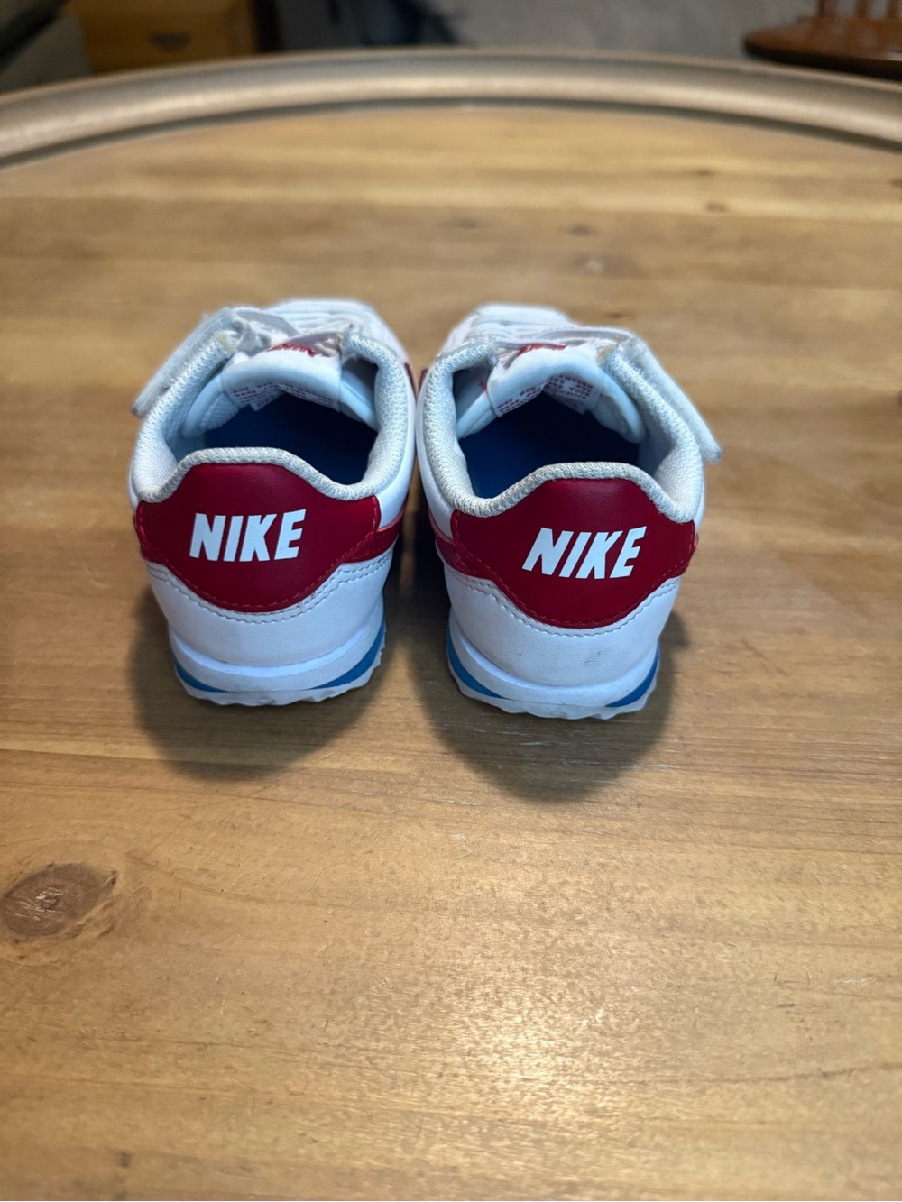 Nike Kids White Sneakers with Red Swoosh - Picture 3 of 5